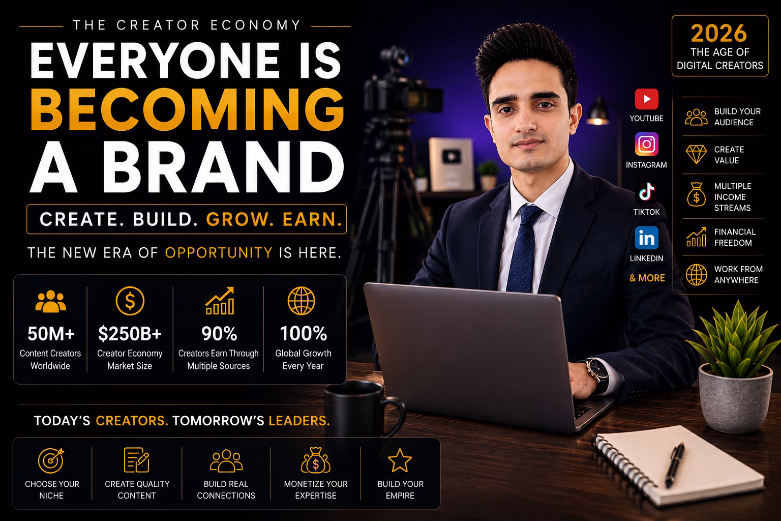 Read more about the article The Creator Economy Boom: Why Everyone Is Becoming a Brand in 2026